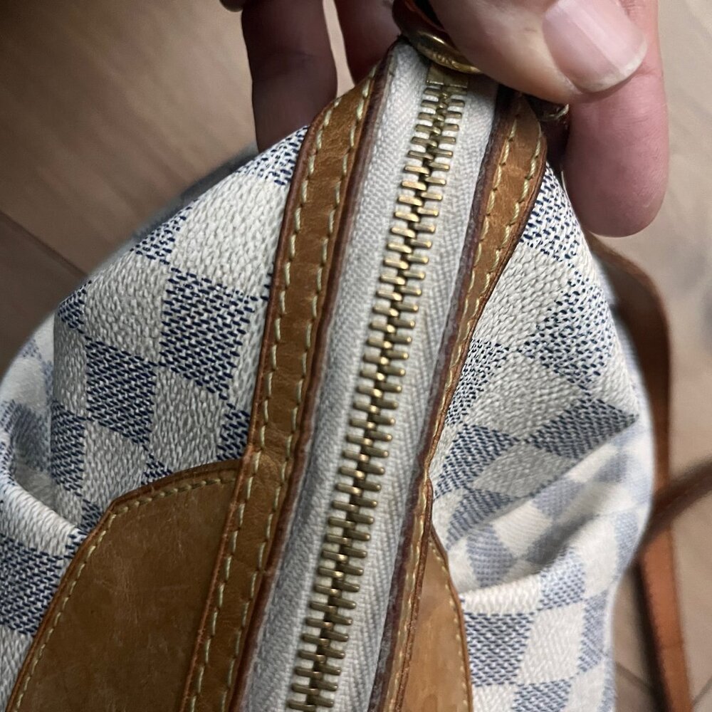 Louis Vuitton Damier Azur Crossbody Bag in White and Brown - Picture 10 of 16